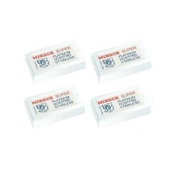 Merkur Lames de Rasoir de Sûreté à Double Tranchant, 10 Unités (Lot de 4)