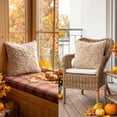 thumbnail image 4 of Summercome Fall Throw Pillow Covers 18 x 18 Inch Autumn Pillow Cases 3D Embroidered Pumpkin Leaf Plush Fluffy Faux Fur Cushion Covers for Thanksgiving Harvest Decoration Farmhouse Home Sofa Couch, 4 of 7