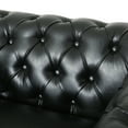 thumbnail image 2 of Noble House Glencoe Faux Leather Club Chair, Midnight Black, 2 of 7