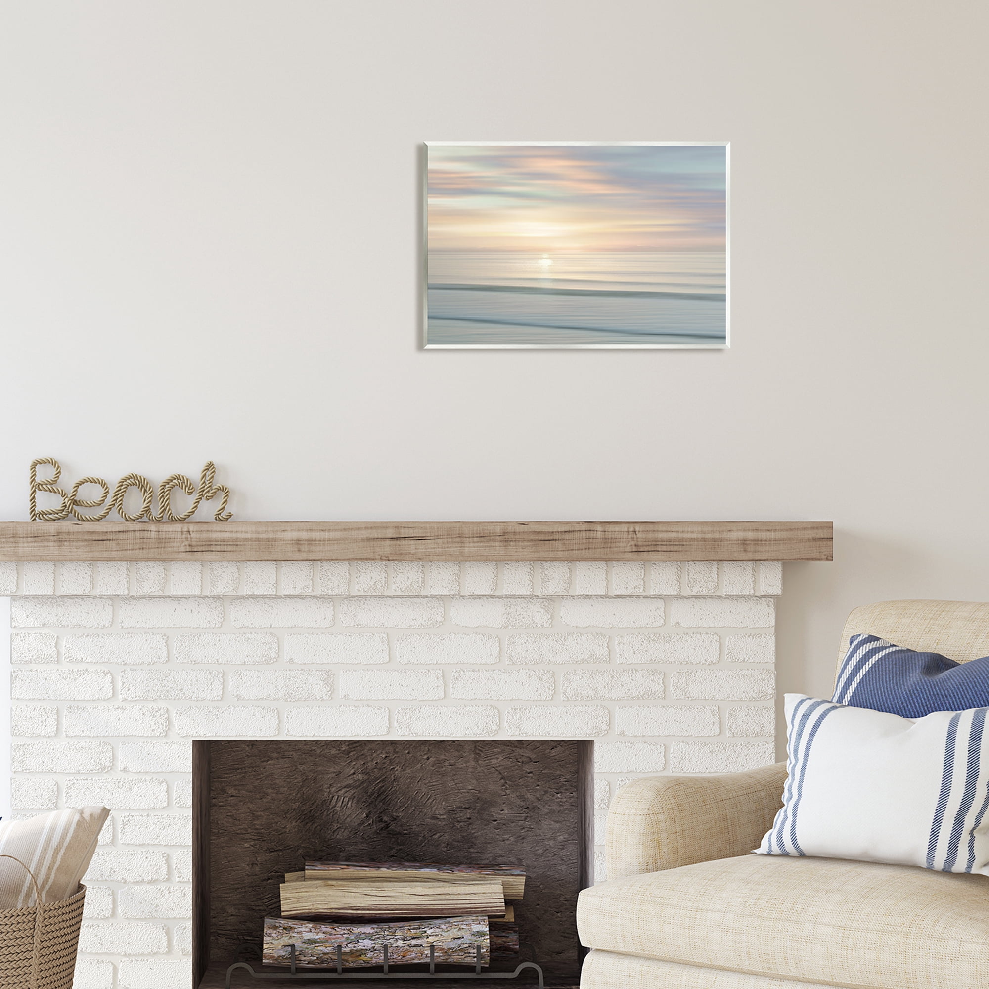 Stupell Industries Sun on Ocean Reflection Nature Photography Unframed Art Print Wall Art, 19 x 13