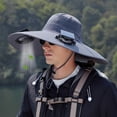 thumbnail image 2 of Kcolen Sun Hats for Men Wide Brim Solar Powered Hat with Integrated Fan for Outdoor Activities Wide Brim Sun Breathable Unisex Design, 2 of 6