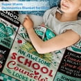 thumbnail image 2 of School Counselor Appreciation Gifts, School Counselor Gifts, School Counselor Gifts for Women, Counselor Appreciation Gifts, School Counselor Gifts Blanket Birthday Christmas 50x60 in, 2 of 7