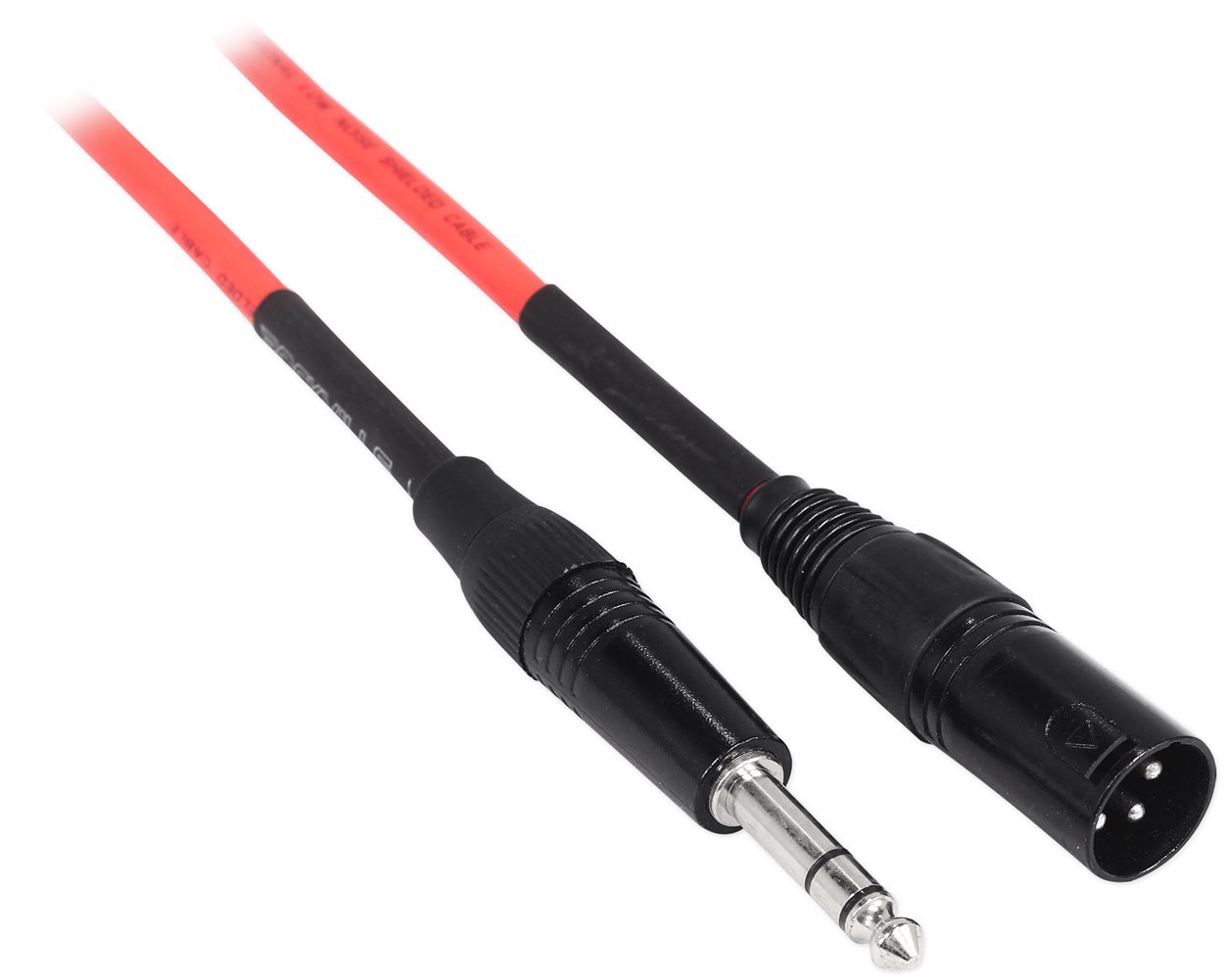 3 Rockville 10' Male REAN XLR to 1/4'' TRS Balanced Cable OFC (3 Colors)