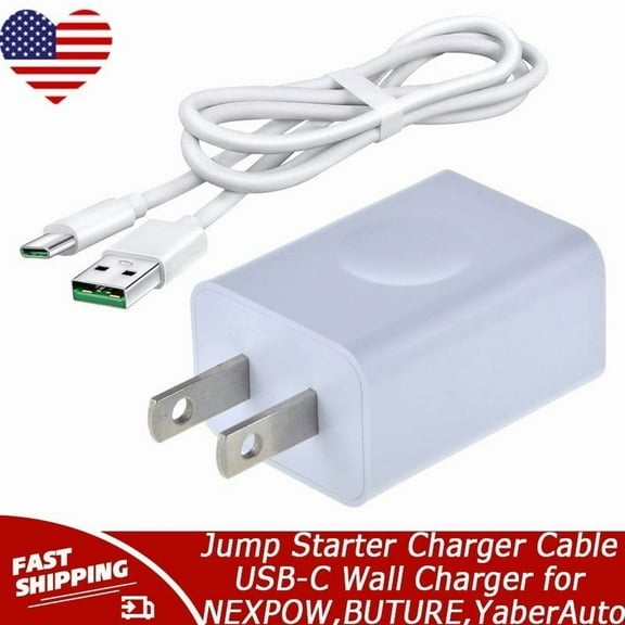 Jump Starter Charger Cable USB-C Wall Charger Compatible with NEXPOW,BUTURE,YaberAuto