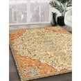 thumbnail image 3 of Ahgly Company Machine Washable Indoor Square Traditional Brown Gold Area Rugs, 6' Square, 3 of 7