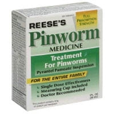 Reeses Pinworm Medicine Liquid For Entire Family, Full Strength - 2 Oz