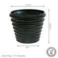 thumbnail image 4 of Sunnydaze Molly 12.5" x 12.5" x 10.25" Round Juniper Metal Outdoor Planter Pot 4-Count, 4 of 9