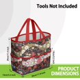 thumbnail image 3 of Garden Tool Bag,Pioneer Flower Floral Print Pattern Garden Tool Organizer,Garden Gifts,Waterproof Multi-Pocket Garden Tool Storage 11.8x5.5x11.4 Inch(Tools NOT Included), 3 of 6