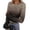 Brown(Leopard Print;Cheetah Print), variant on Leopard Print Long Sleeve Shirts for Women Y2k Ribbed Fitted Slim Vintage Cheetah Tee Blouses Trendy Fall Basic Holiday Crew Neck Casual T-Shirts S