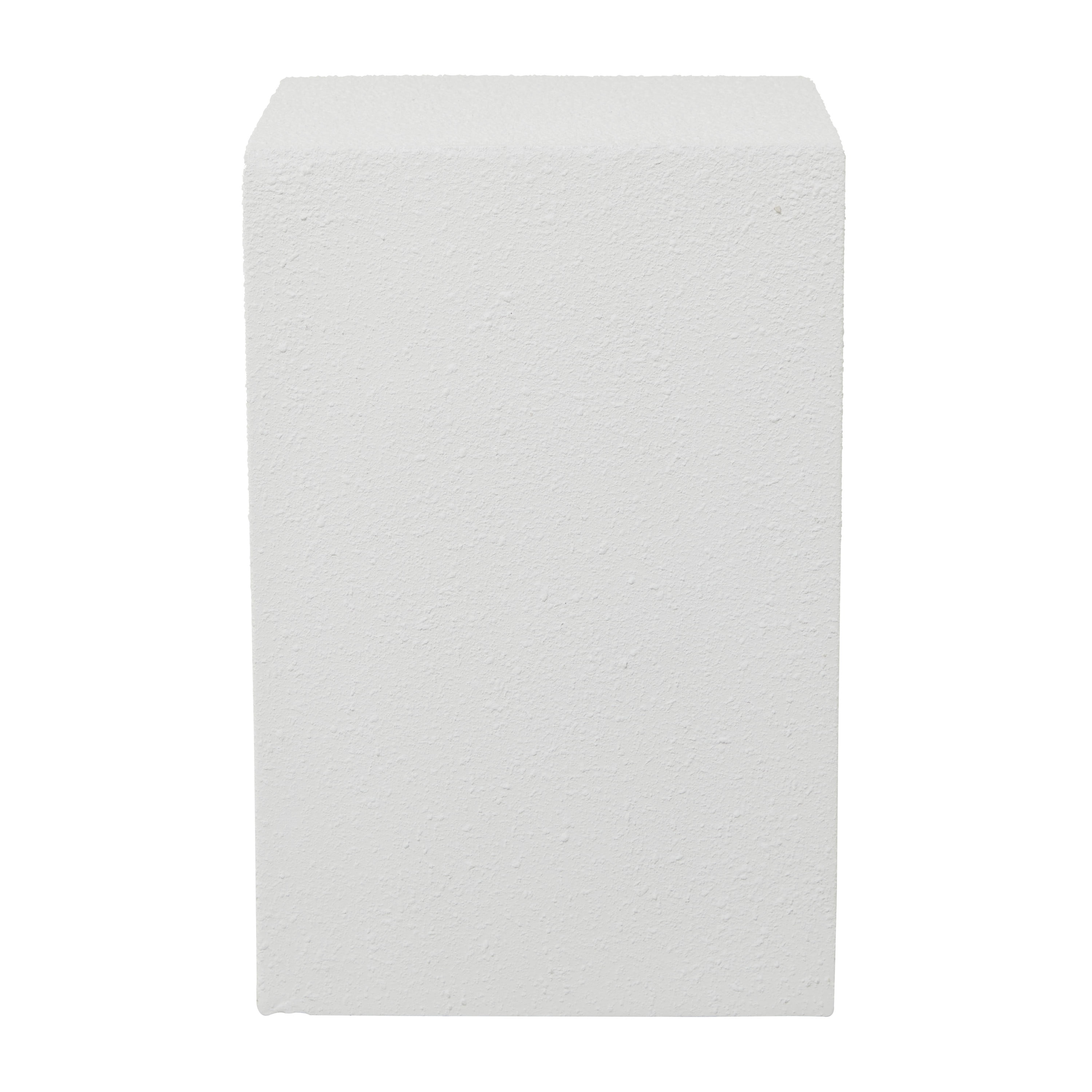 DecMode 17"W, 24"H Magnesium oxide Contemporary Stool, White, 1-Piece