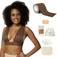 thumbnail image 3 of Niidor Boob Tape for Breast Lift with 1 Breast Tape, 5 Pairs Satin Breast Petals, 1 Pairs Silicone Nipple Stickers, 10 Pcs Double Side Tape, 1 Storage Bag ,Instant Breast Lift Tape for A-G, 3 of 11