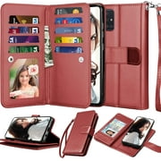 Njjex Wallet Case For Samsung Galaxy A51, For 6.5" Galaxy A51 Case, [9 Card Slots] PU Leather ID Credit Holder Folio