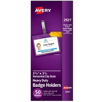 Avery Heavy Duty Badge Holders with Clips, 2.25" x 3.5" (2921)