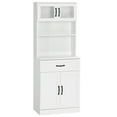 thumbnail image 3 of HOMCOM Freestanding Kitchen Pantry Cabinet With Adjustable Shelves, 4-Door, 63.5 Inches, White, 3 of 10