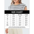 thumbnail image 2 of Spencer Womens Cap Sleeve Tops Casual Crewneck Tank Tops Summer Basic Tee Shirts Loose Striped T-Shirts Fashion (S, Gray), 2 of 8