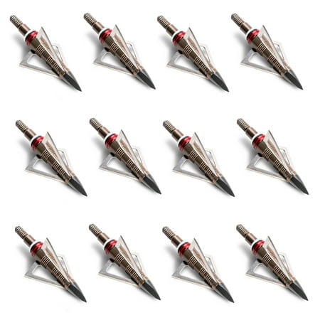 NAP Redneck Fixed Blade Crossbow Broadheads 12-Pack, 1-1/8