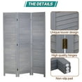 thumbnail image 4 of YRLLENSDAN Room Dividers and Folding Privacy Screens, Wall Divider for Living Room, Freestanding Indoor Room Divider for Room Separation, Gray 3 Panels, 4 of 7