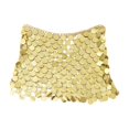 thumbnail image 2 of Falda de lentejuelas para mujer y niña, falda de cadera, minifalda de moda, cadena corporal, traje de baño Dorado, 2 of 7