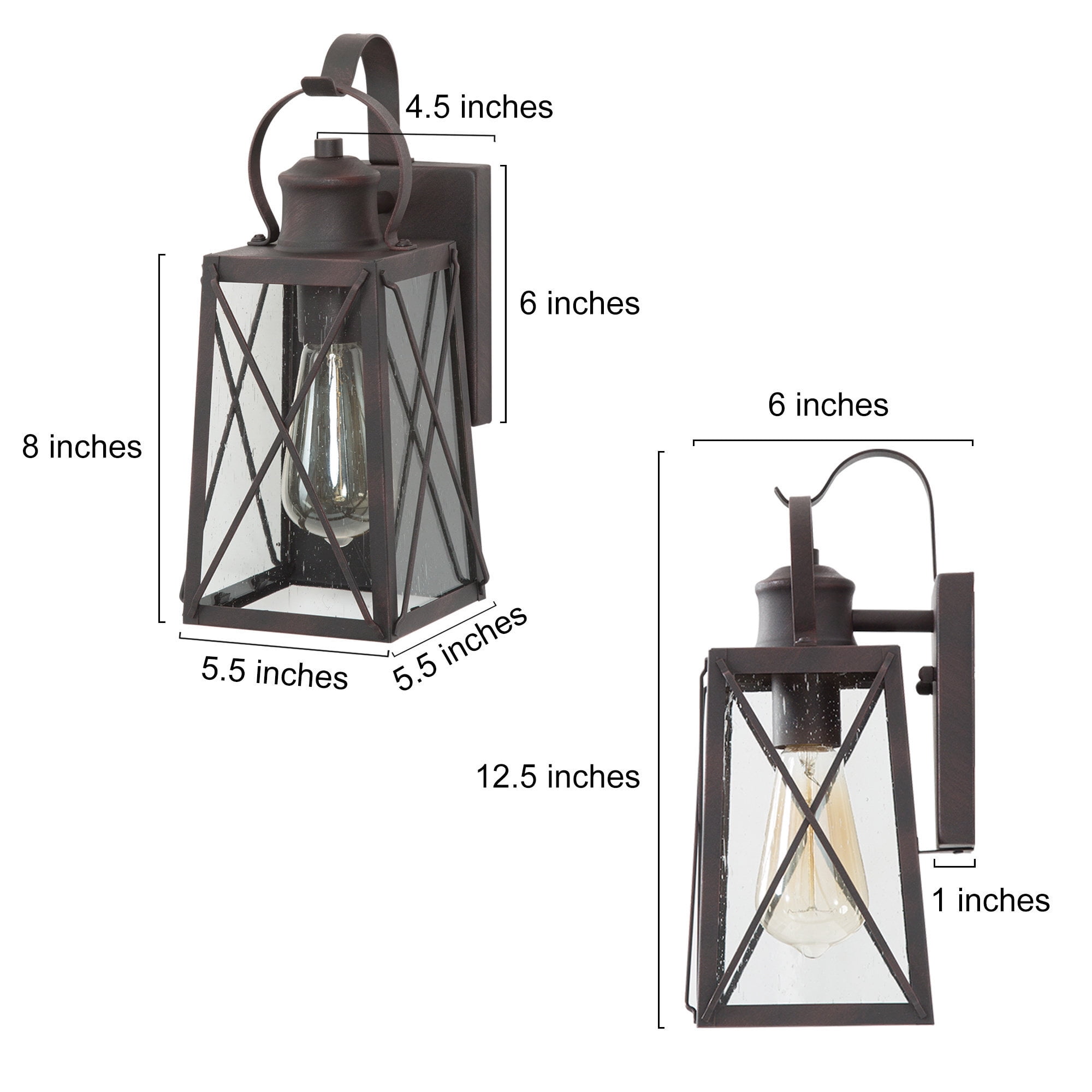 LNC Savonnerie Modern Farmhouse Bronze Outdoor Wall Light, 2pcs/pack set for Outdoor Location
