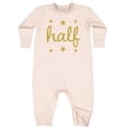 thumbnail image 2 of Inktastic Half Birthday 1/2 Photo Baby Fleece Romper, 2 of 4