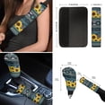 thumbnail image 6 of Renewold American Tribal Sunflower Teal 12 PCS Car Seat Cover Full Set with Steering Wheel Cover Seat Belt Strap Cover Armrest Pad Handbrake Cover Gear Shift Cover Cup Holder Coasters Universal, 6 of 7