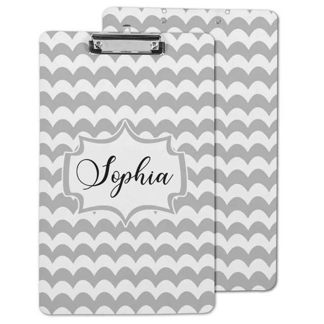 Printtoo Personalized Clipboard For Students Classroom School and Office Use Hardboard Letter Size w/ Low Profile Clip w/ Free Marker & Eraser,9x15 Inch