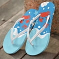 thumbnail image 3 of Chririnla Cartoon Crab Print Flip Flops for Women Beach Comfortable Slip On Lightweight Thong Sandals Quick Dry Non-Slip Fashion Thin Strap Sandal for Indoor Bathroom, 3 of 7