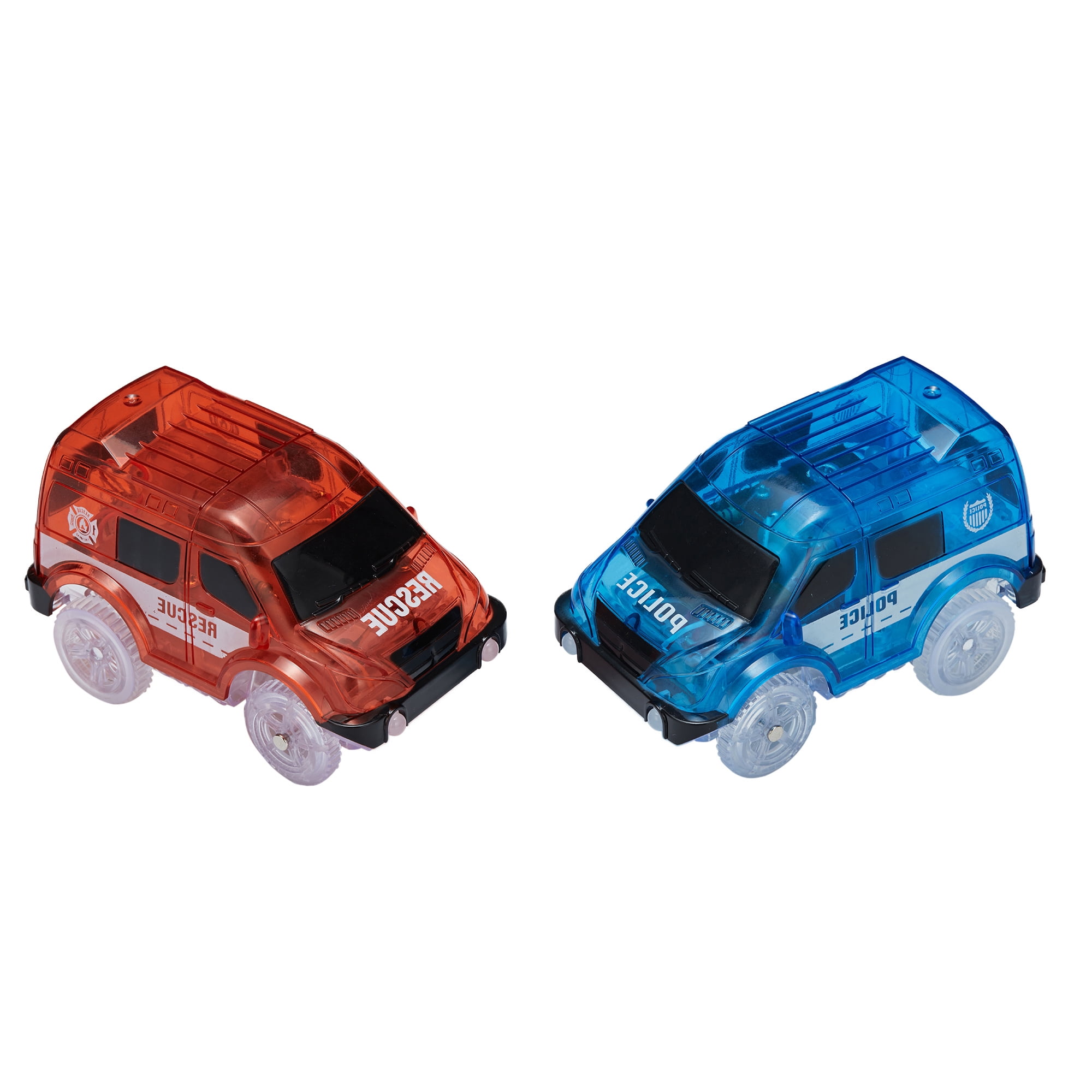 Toy Cars Xmas Birthday Gifts for 3 4 5 6 7 8 Years Old Toddlers Kids Boys Girls Party Favors Racing Model Car Sets Glow in The Dark 2 Pack Electric Race Car Toys with Flashing Lights Engine Sounds 