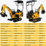 0.8ton Mini Excavator 13.5HP Small Crawler Excavator with EPA Engine for Construction Work Farm Trench, Road, Trench Digger