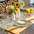 thumbnail image 4 of Yellow Rose Round 15 Inch Placemats Set of 4, Vintage Country Botanical Floral Vines HeatResistant Non Slip Place Mats for Dining Table, Wipeable Braided Kitchen Table Mats for Housewarming, 4 of 9