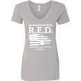 thumbnail image 3 of Inktastic On Fridays We Wear R.e.d. Military Support Women's V-Neck T-Shirt, 3 of 5
