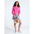 thumbnail image 2 of Free Assembly Women's Classic Cardigan Sweater with Long Sleeves, Lightweight, Sizes XS-4X, 2 of 5