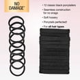 thumbnail image 4 of Scunci No Damage Hosiery Ponytail Hair Ties Black 12 Count, 4 of 7