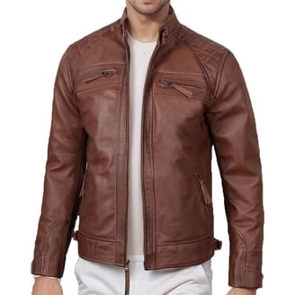 Scully Leather Chocolate Canvas W/Leather Trim Men's Jacket W