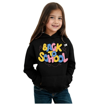 

Kids Boys Girls Autumn WInter School Season Kindergarten Letter Printed Long Sleeve Hoodie Warm And Comfortable Tops Children s Clothing Baby Halloween Essentials Hoodie Kids Toddler Sweater Boy