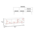 thumbnail image 3 of Knubmt Media Entertainment Center for TVs up to 63", Wood Tv Cabinet with 3 Open Shelves and 1 Door, TV Stand for Living Room, Bedroom, White, 3 of 8