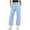 Sky Blue, variant on Makaor Sweatpants for Women Wide Leg with Pockets Straight Leg Solid Baggy Drawstring Loose Trousers Beige 2XL