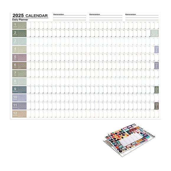 Matsuzay Calendario de pared vintage: practicidad y placer visual en , lo que lo hace conveniente para planificar Almacenamiento y organización del hogar A