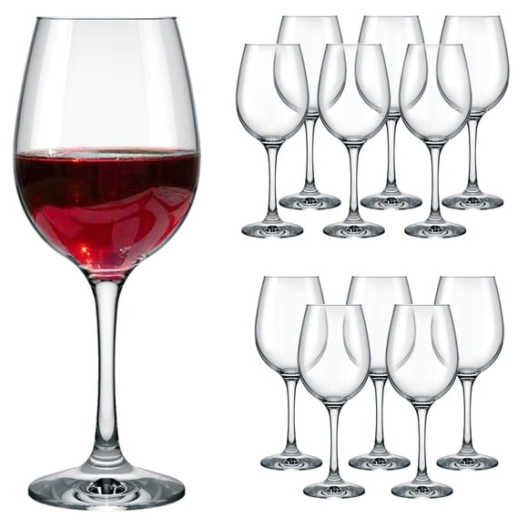 NADIR Set De Copas Vino Tinto Copón Vidrio Vasos de Vino de Vidrio Transparente Vasos Clásicos de Tallo Largo para Degustación de Vinos Para Fiesta Boda Cumplea&nt