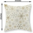 thumbnail image 6 of Christmas Pillow Covers 20x20 Set of 2 Christmas Decor Linen Pillowcase Winter Snowflake Decoration Christmas Throw Pillows Winter Holiday Decor Outdoor Cushion Covers for Couch Home Decor, 6 of 6