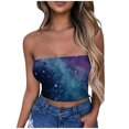 thumbnail image 5 of Byworldtasic Women's Sparkly Strapless Crop Top Glitter Sequin Tube Party Clubwear Top, 5 of 6