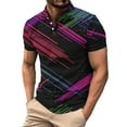 thumbnail image 2 of Camisas Casuales Impresas de Manga Corta Atlética con Solapa, Secado Rápido de Negocios Y Camisas de Trabajo para Hombres, 2 of 5