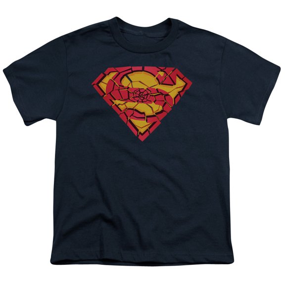 Superman - Shattered Shield - Youth Short Sleeve Shirt - X-Large