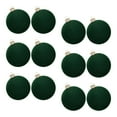 thumbnail image 4 of FVDPWYE 12 Pieces Velvet Christmas Ball Ornaments Christmas Tree Decor Elegant Sturdy Decorative Hanging for Party Home Wedding Decor Dark Green, 4 of 9
