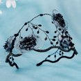 thumbnail image 4 of Miangastore Women Headband Bride Hairband Rhinestone Hair Band Hair Accessory for Wedding Prom, 4 of 9