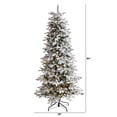 thumbnail image 4 of Nearly Natural 7' Flocked Fir Artificial Christmas Tree Prelit with 550 Warm White Lights, 4 of 8