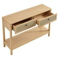 thumbnail image 2 of Chaucer Wood Entryway Console Table in Oak, 2 of 11