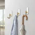 thumbnail image 5 of STPToys Wall Hooks,Coat Hooks Stainless Steel Towel Hooks for Hanging Wall Mounted Coats Robe Hooks for Key,Towel,Bags,Cup,Hat - White, 5 of 7