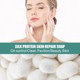 thumbnail image 5 of Jabón de proteína de seda para baño, elimina puntos negros y espinillas, elimina ácaros, limpieza facial para reparar la piel, nutrir el jabón de leche de cabra, 5 of 5
