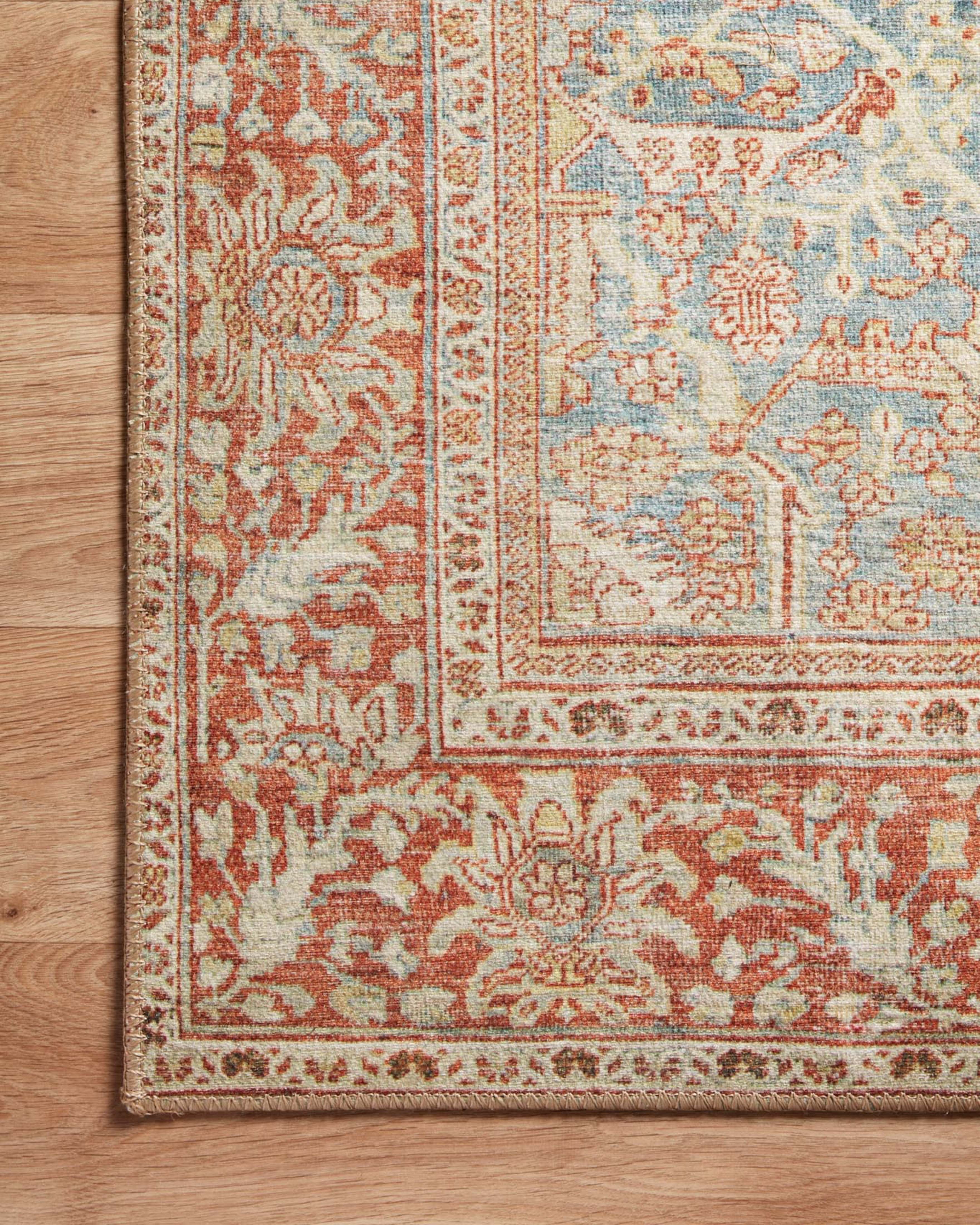 Echo Loom Anabella Ocean / Rust 3'-6" x 5'-6" Accent Rug